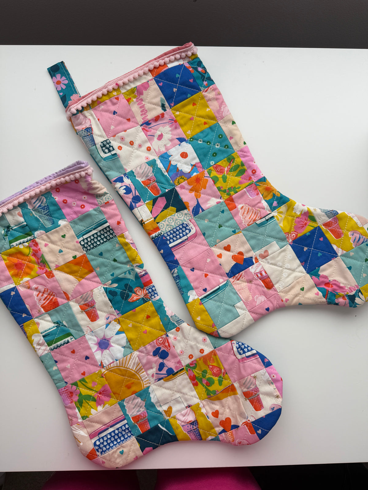 Quilted Patckwork Stockings - Includes Both Pictured