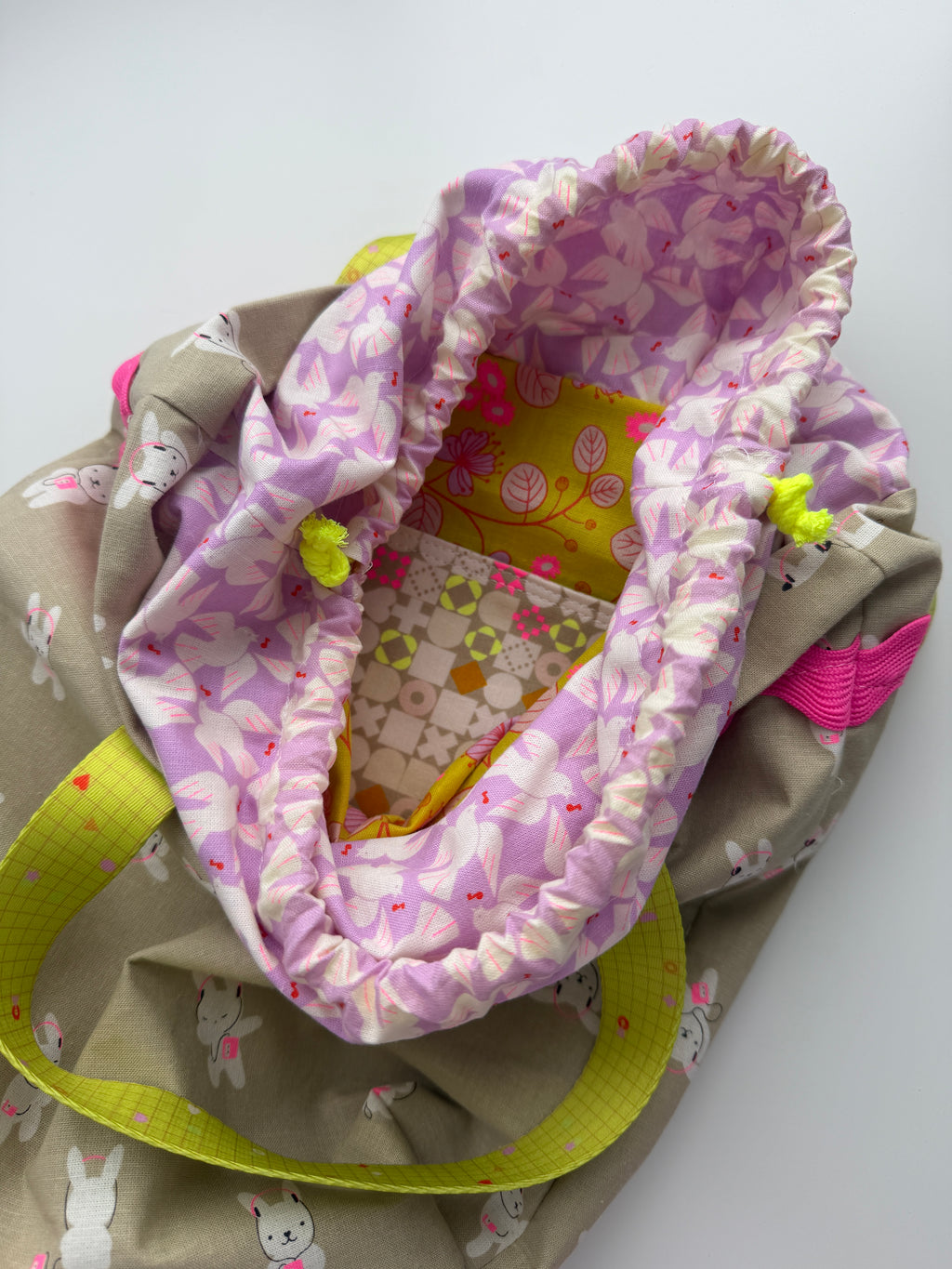 Lofi Linen Small Project Bag - 12" wide x 11 ½" tall x 5” deep