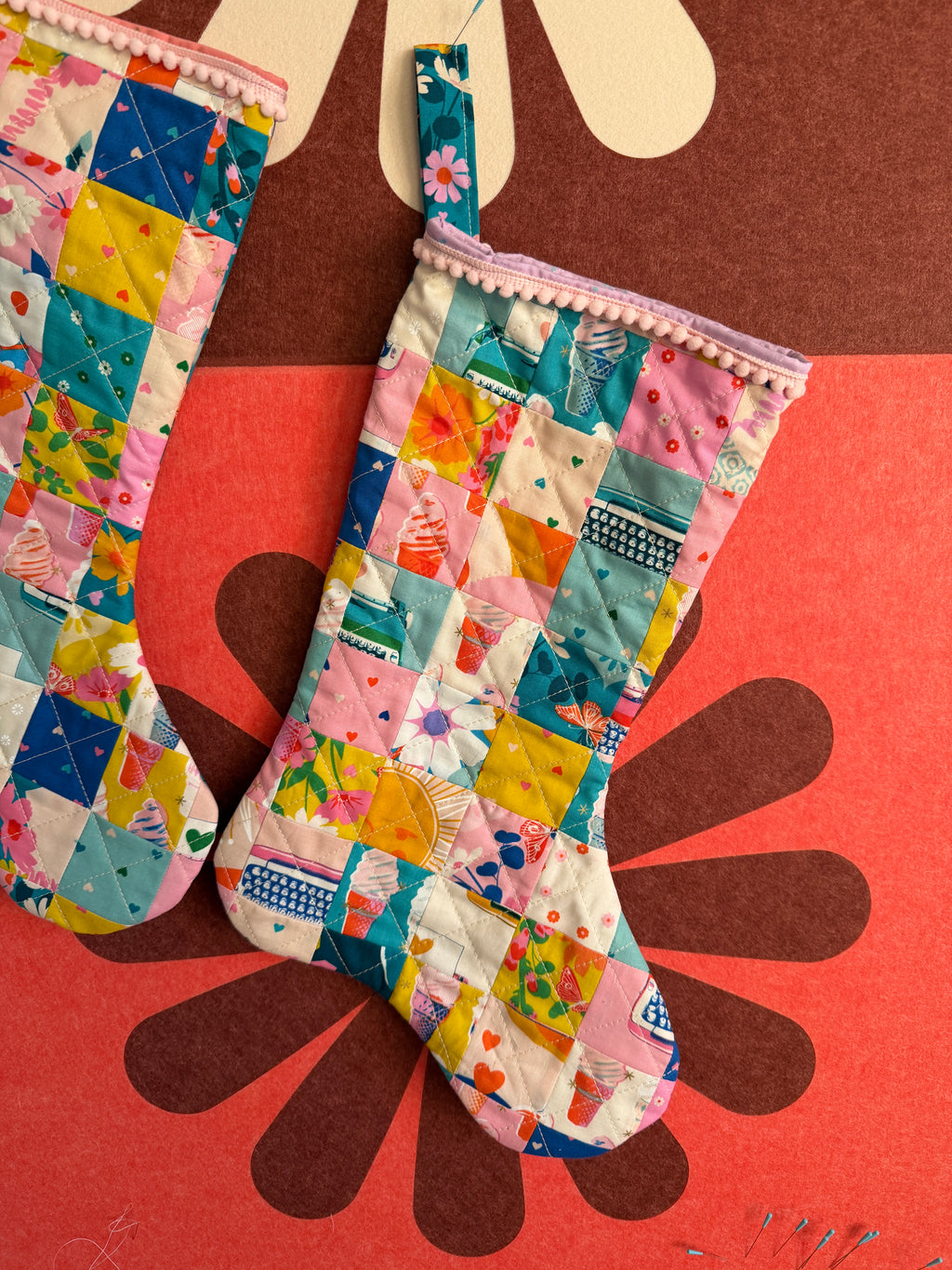 Best Day Ever Christmas Stocking 2 - Purple Binding - Medium