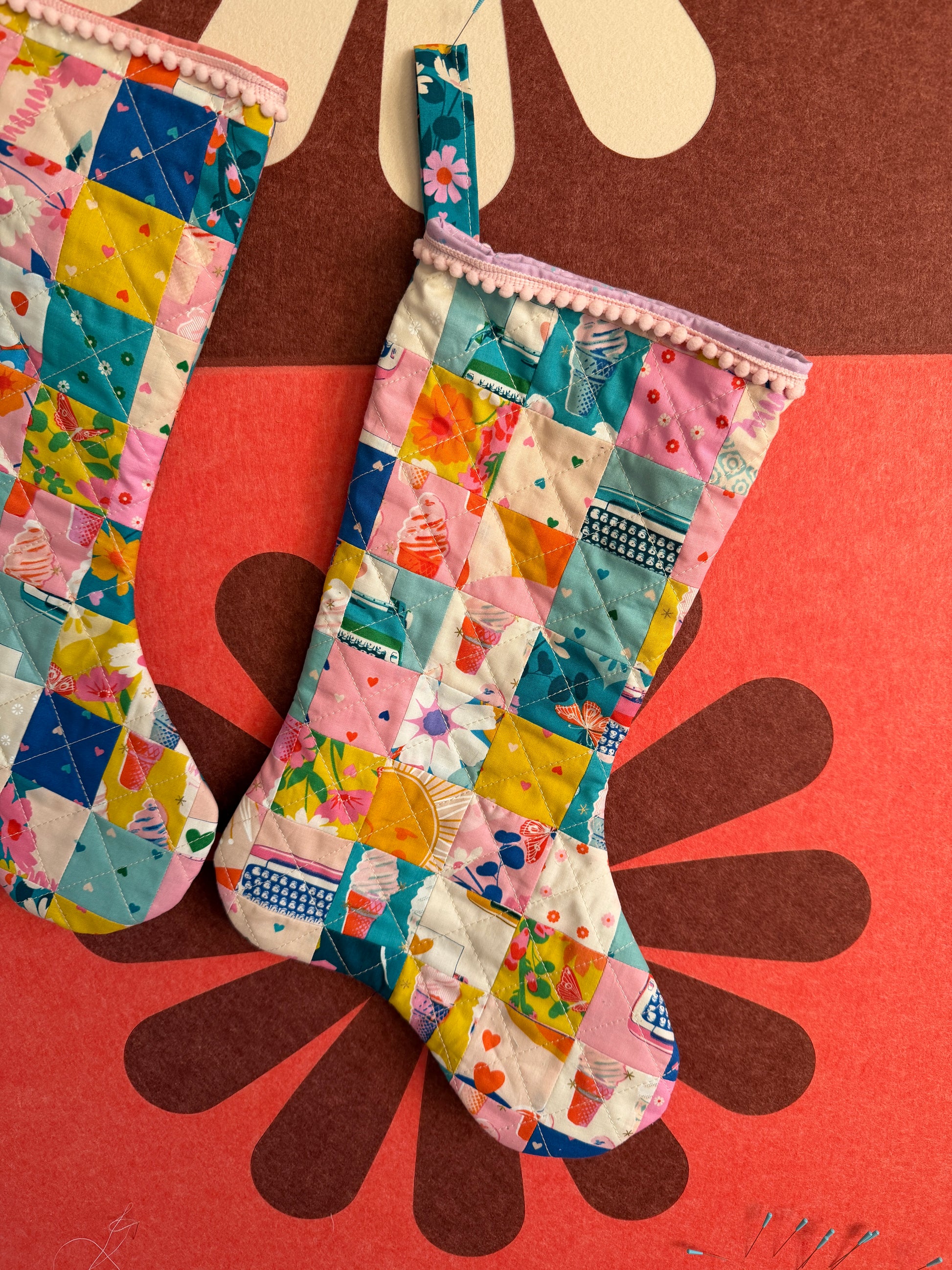 Best Day Ever Christmas Stocking 2 - Purple Binding - Medium