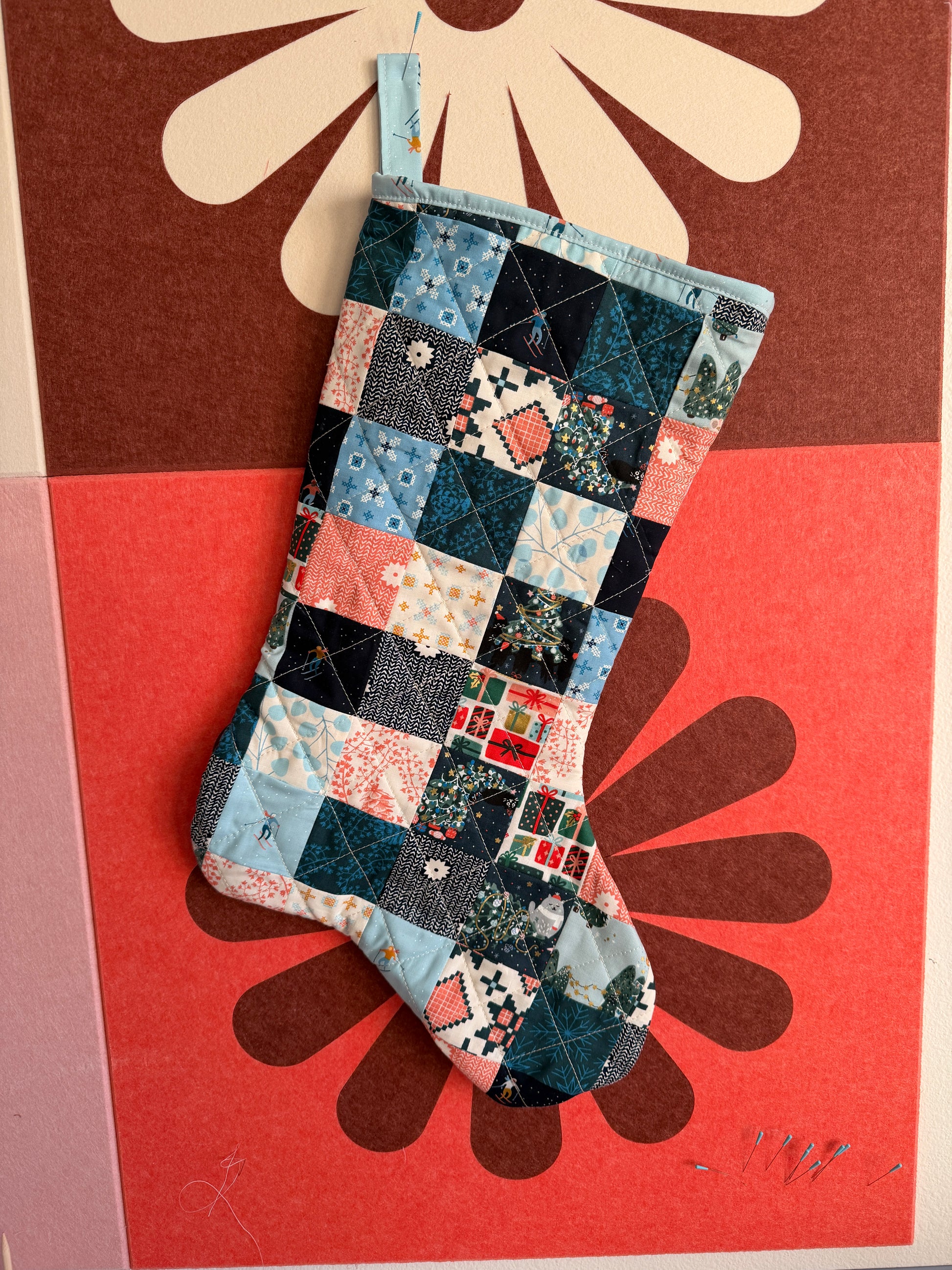 Scrappy Winter - Christmas Stocking - Large