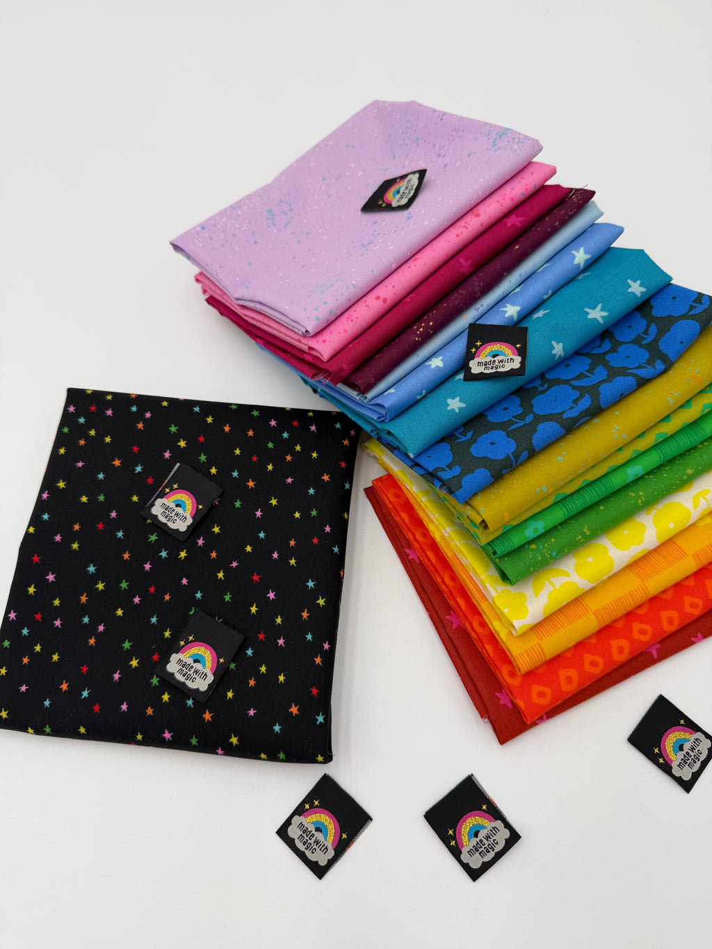 Rainbow Tetra Star Quilt Kit 2.0 - Throw Size
