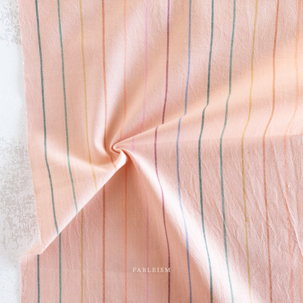 Woven - Skinny Stripe in Shell - Lucky Loom - Fableism