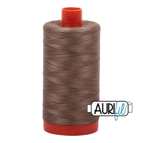 50wt Aurifil 2370 Sandstone Beige 100% Cotton Mako Thread