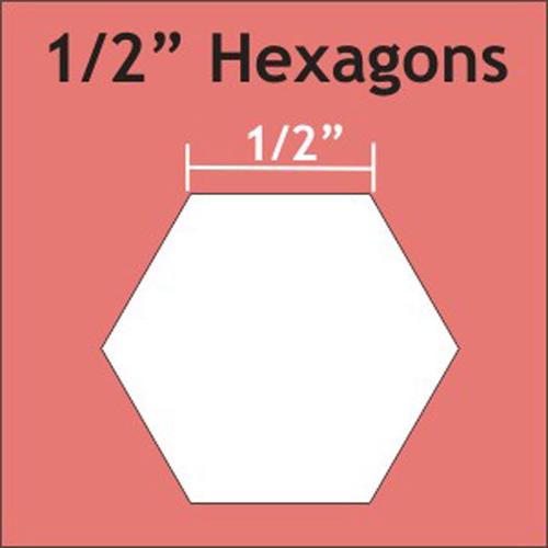 1/2" Hexagons Paper Pieces for English Paper Piecing - 125 Pieces