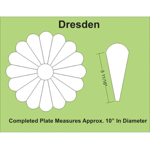 Dresden Plate - 1 12" Block - Paper Pieces for English Paper Piecing