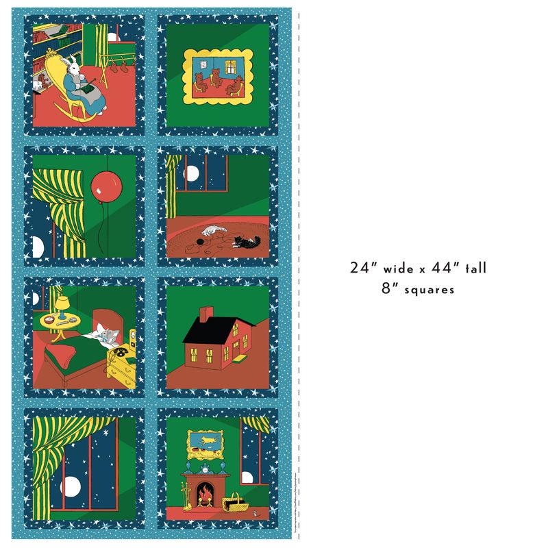 Goodnight Moon Panel 8" Squares - Cloud9