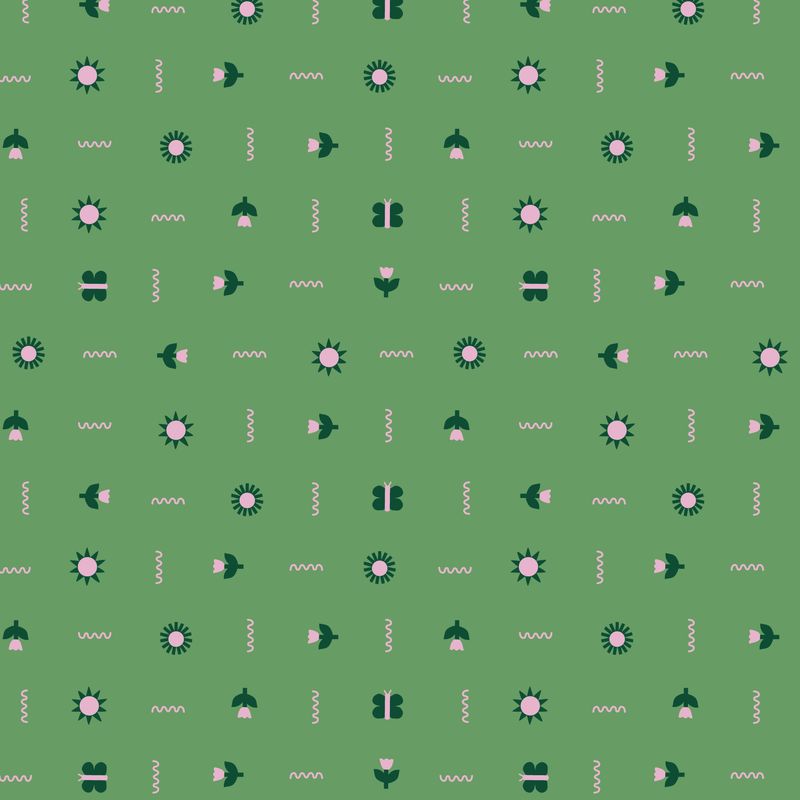 Little Sun Squiggle - Green - A Tulip Story - Cloud9