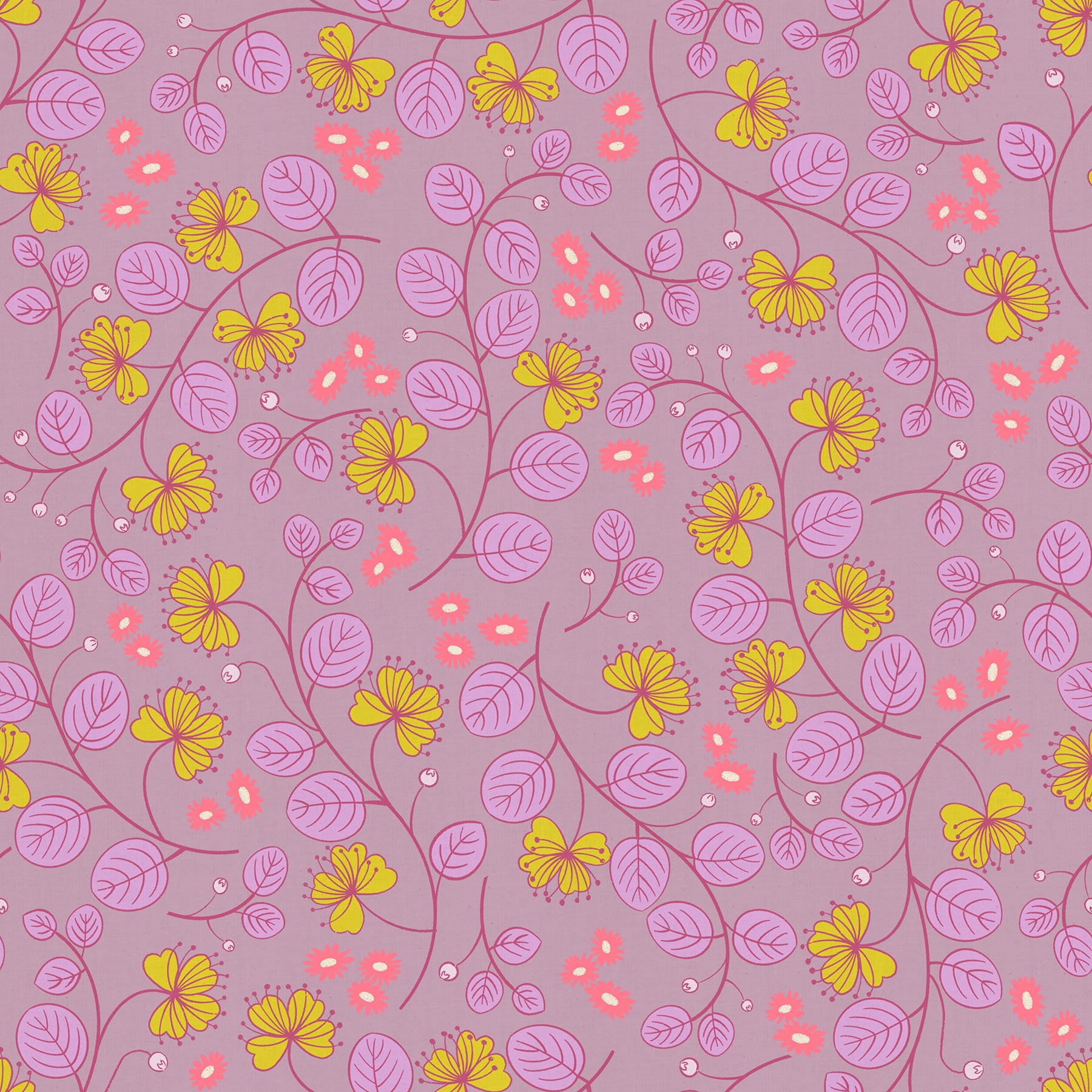 PREORDER - LOFI LINENS - RUBY STAR SOCIETY - CAPER FLORAL - PALE LILAC