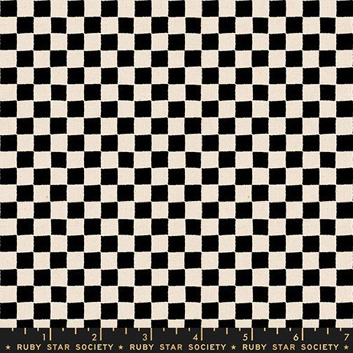 PREORDER - CANVAS - Checkerboard - Black - Daisy Days - Ruby Star Society