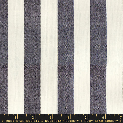 PREORDER - Clothesline Stripe - Black - Warp & Weft Daisy Days - Woven - Ruby Star Society