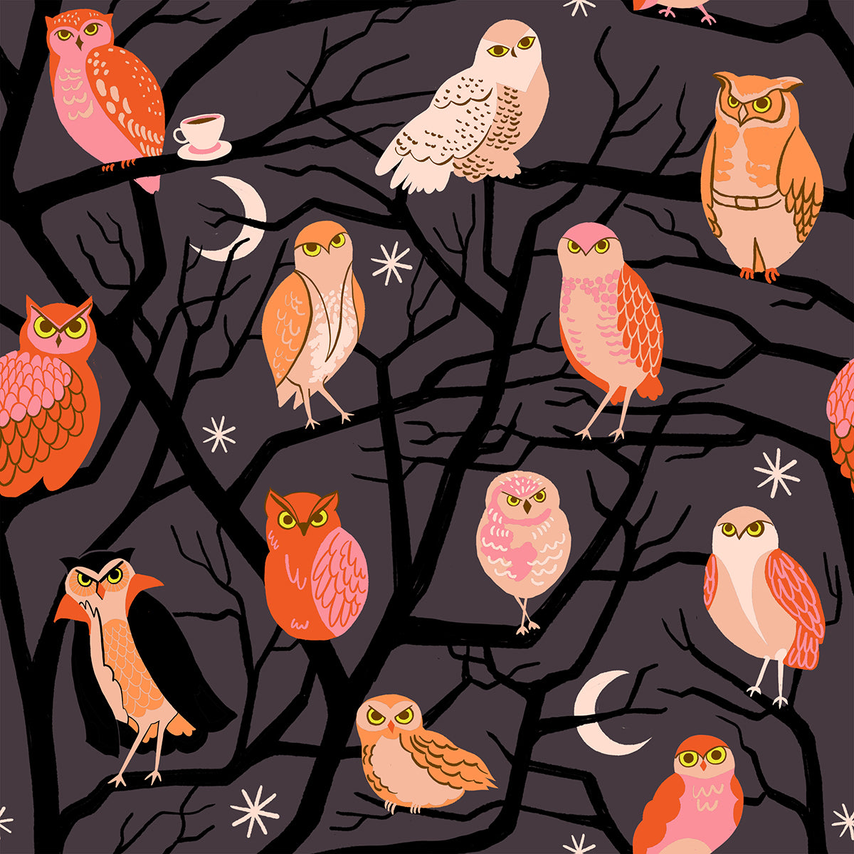 PREORDER - OWLS - EGGPLANT - FREAKY FAMILIARS - Ruby Star Society