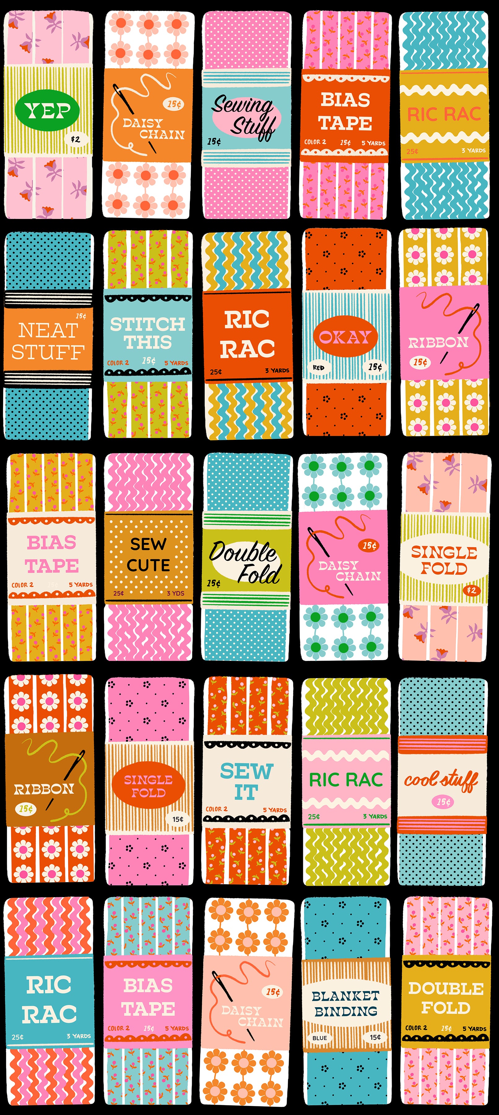 PREORDER - 1-800 Notion - Ruby Star Society - Sew Cute - Soft Black