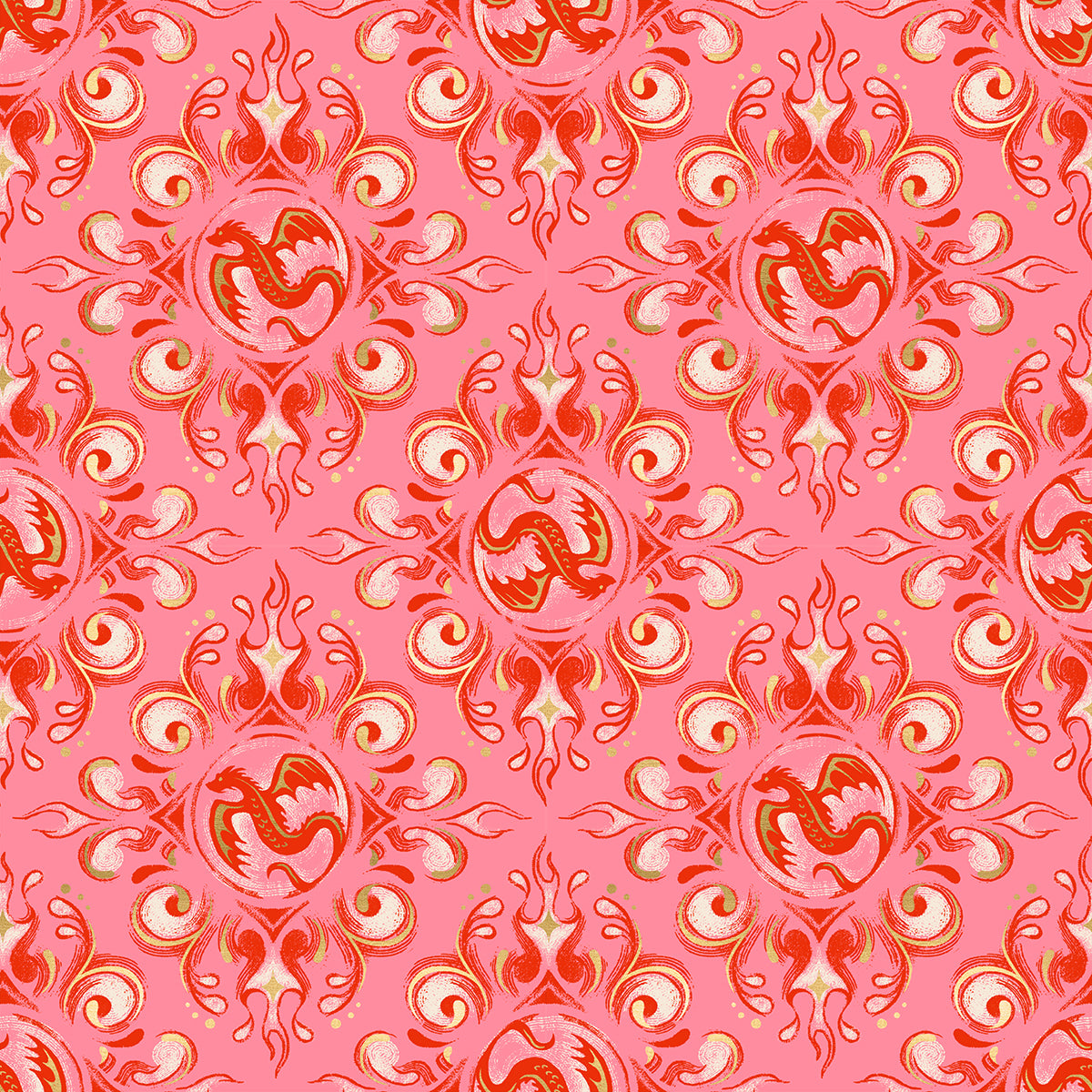 Emblem - Pointsettia - Metallic  - FIREGLOW - RUBY STAR SOCIETY