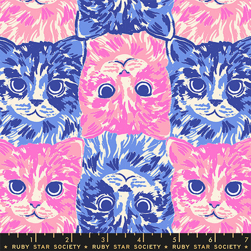 PREORDER - Cat Checkers - Lindley Blue - Oops! All Cats - Ruby Star Society