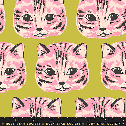 PREORDER - Meow Meow - Pistachio - CANVAS - Oops! All Cats - Ruby Star Society