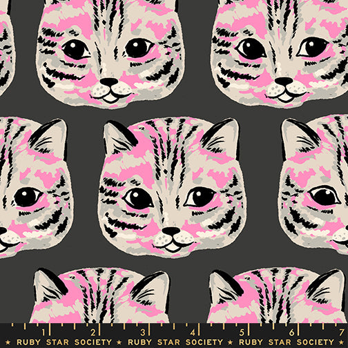PREORDER - Meow Meow - Soft Black - CANVAS - Oops! All Cats - Ruby Star Society