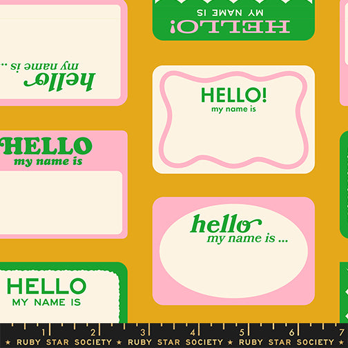 PREORDER - Hello My Name Is - Goldenrod - Ruby Star Society