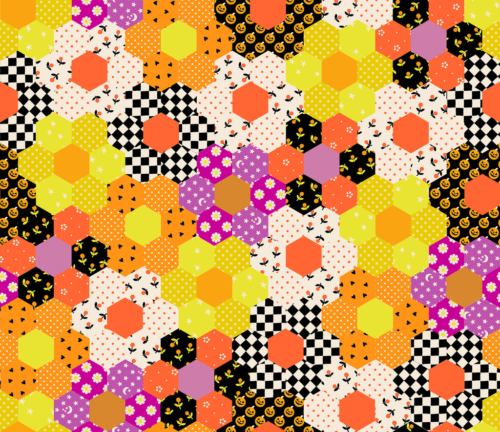 PREORDER - Halloween Patchwork - Cheddar - Boo Valley - Ruby Star Society