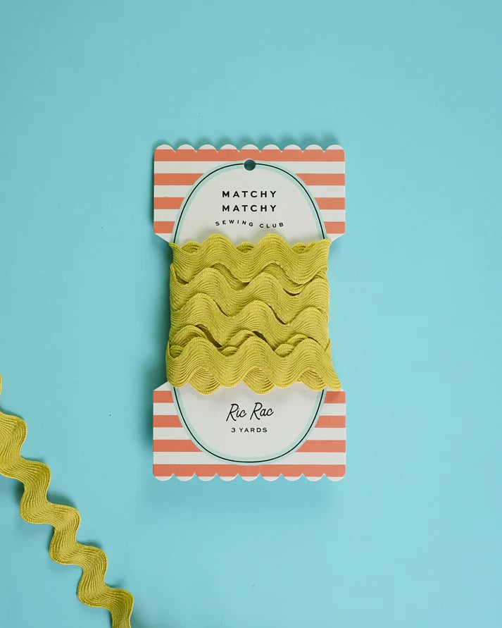 Big Ric Rac - Citron - Matchy Matchy Sewing Club