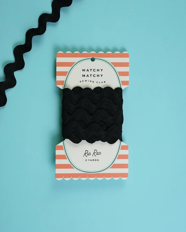 Big Ric Rac - Licorice - Matchy Matchy Sewing Club