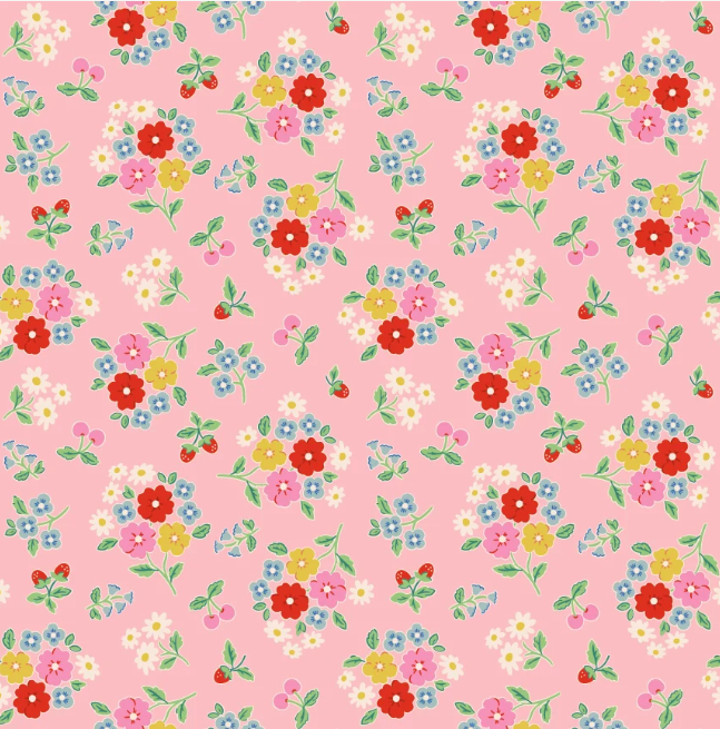 Bluebells & Buttercups - Pink - Bluebells & Buttercups - Poppie Cotton
