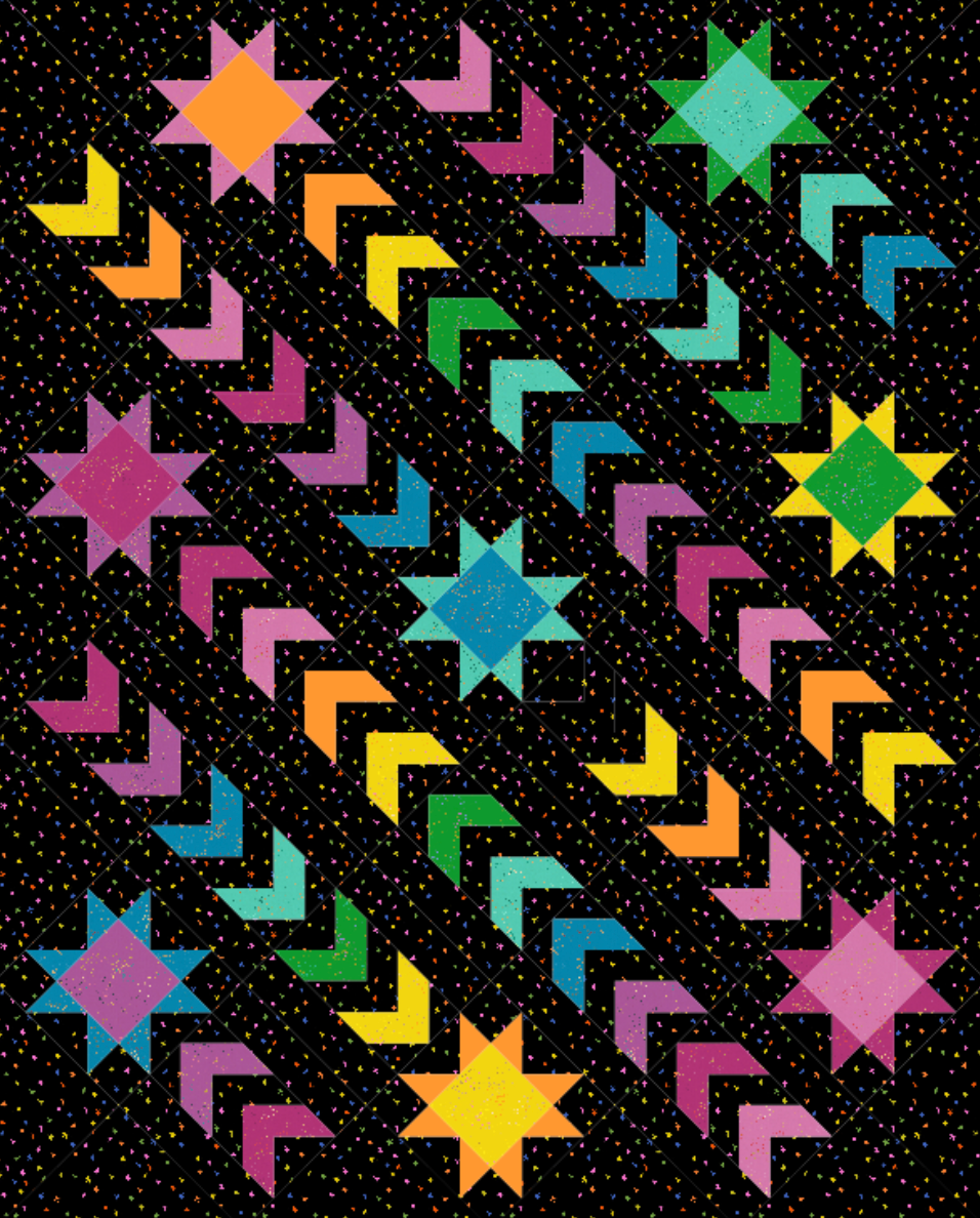 Petrova Quilt Kit - Throw Size 56"x71" - Dark Speckled Version