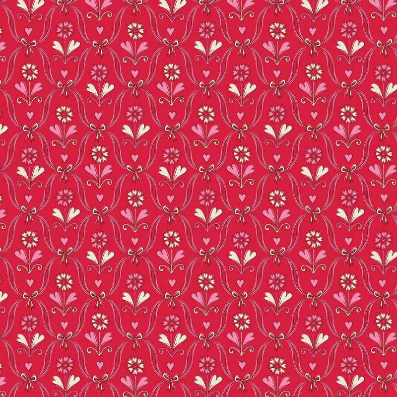 Hearts in Bloom - Red - Folk Love - Cloud9