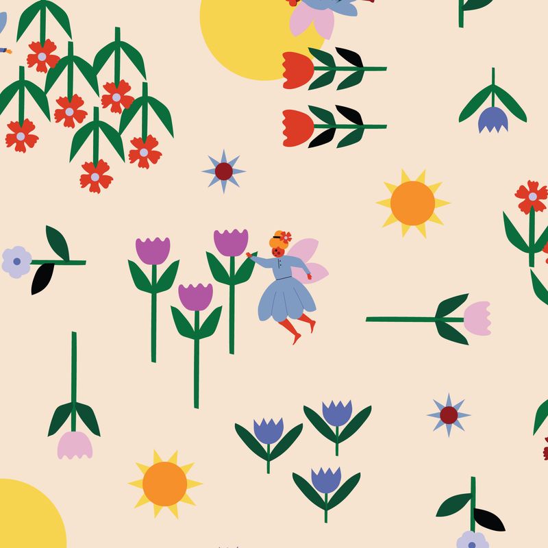 Fairy Magic Fields - Cream - A Tulip Story - Cloud9
