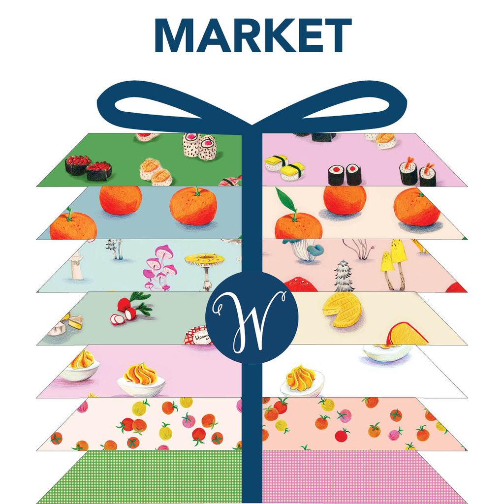 PREORDER - Fat Quarter Bundle - Market - Heather Ross