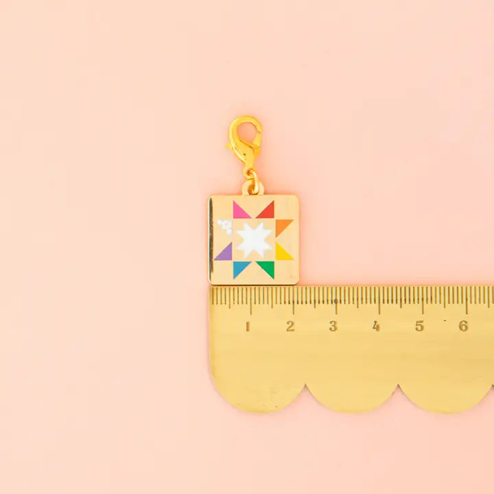Quilt Star Removable Zipper Charm