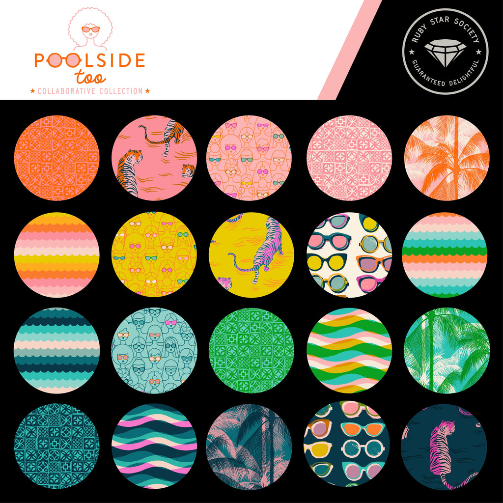 PREORDER - FAT QUARTER BUNDLE - FULL COLLECTION  - POOLSIDE TOO - Ruby Star Society