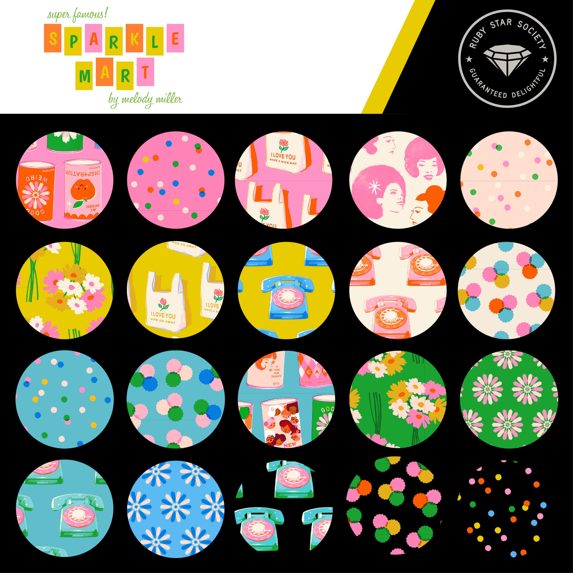 Sparkle Mart - Ruby Star Society - 1 Yard Bundle