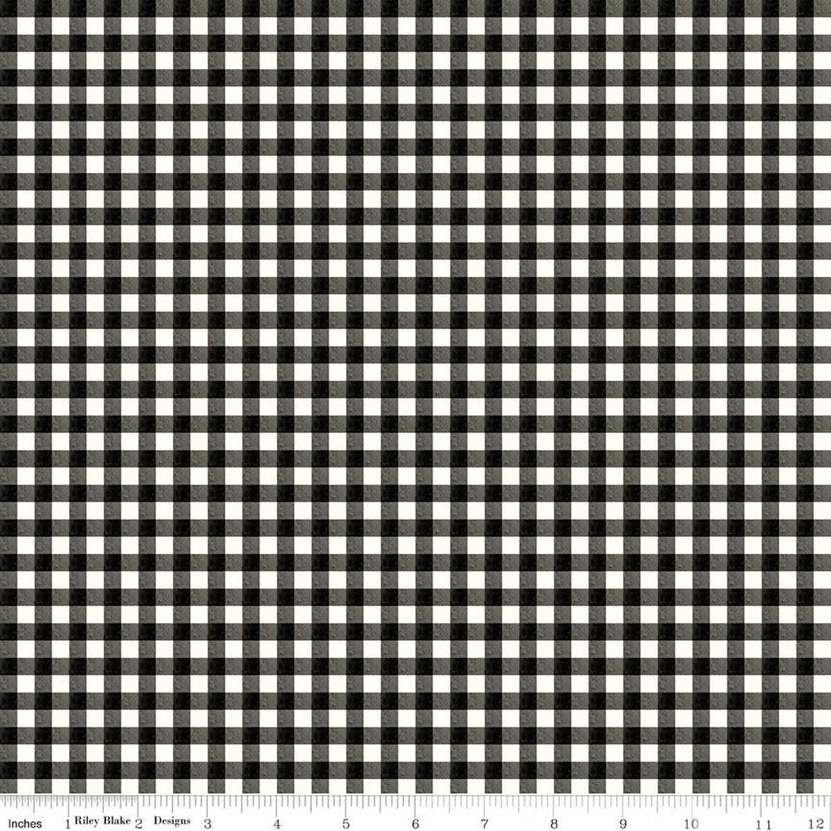 Gingham Black - Charming Christmas - Riley Blake Designs
