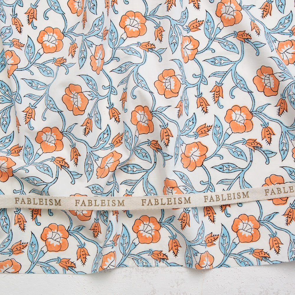 Trumpet Vines in Winter - Indian Block Prints - Fableism