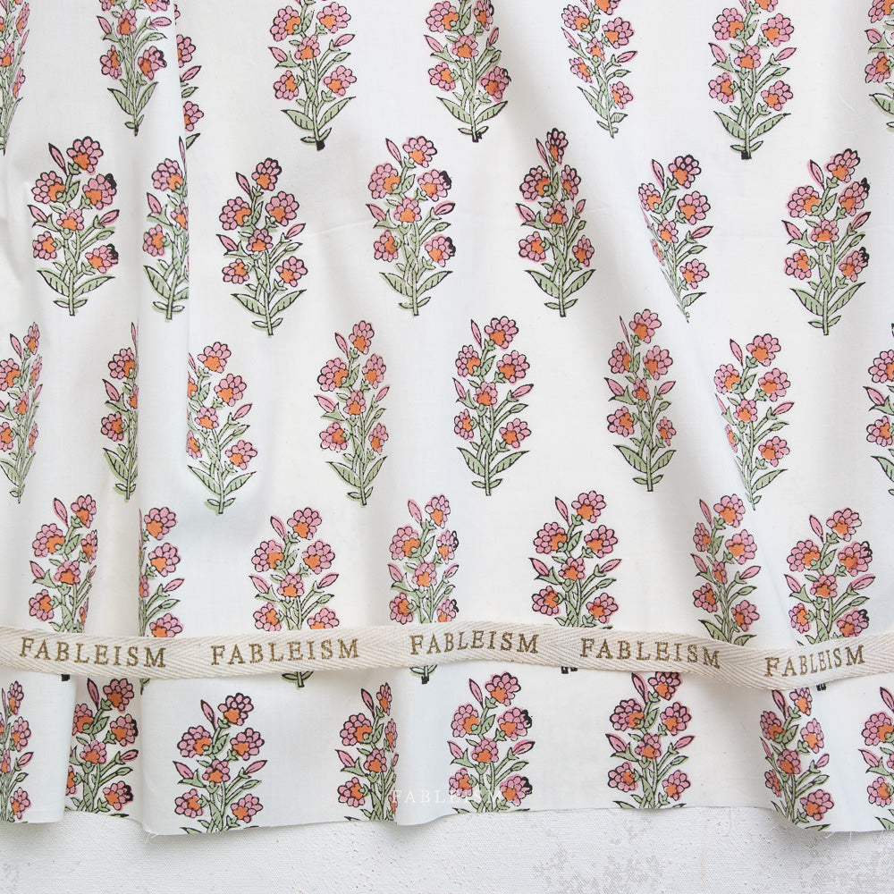 Wild Floral in Blushing - Indian Block Prints - Fableism