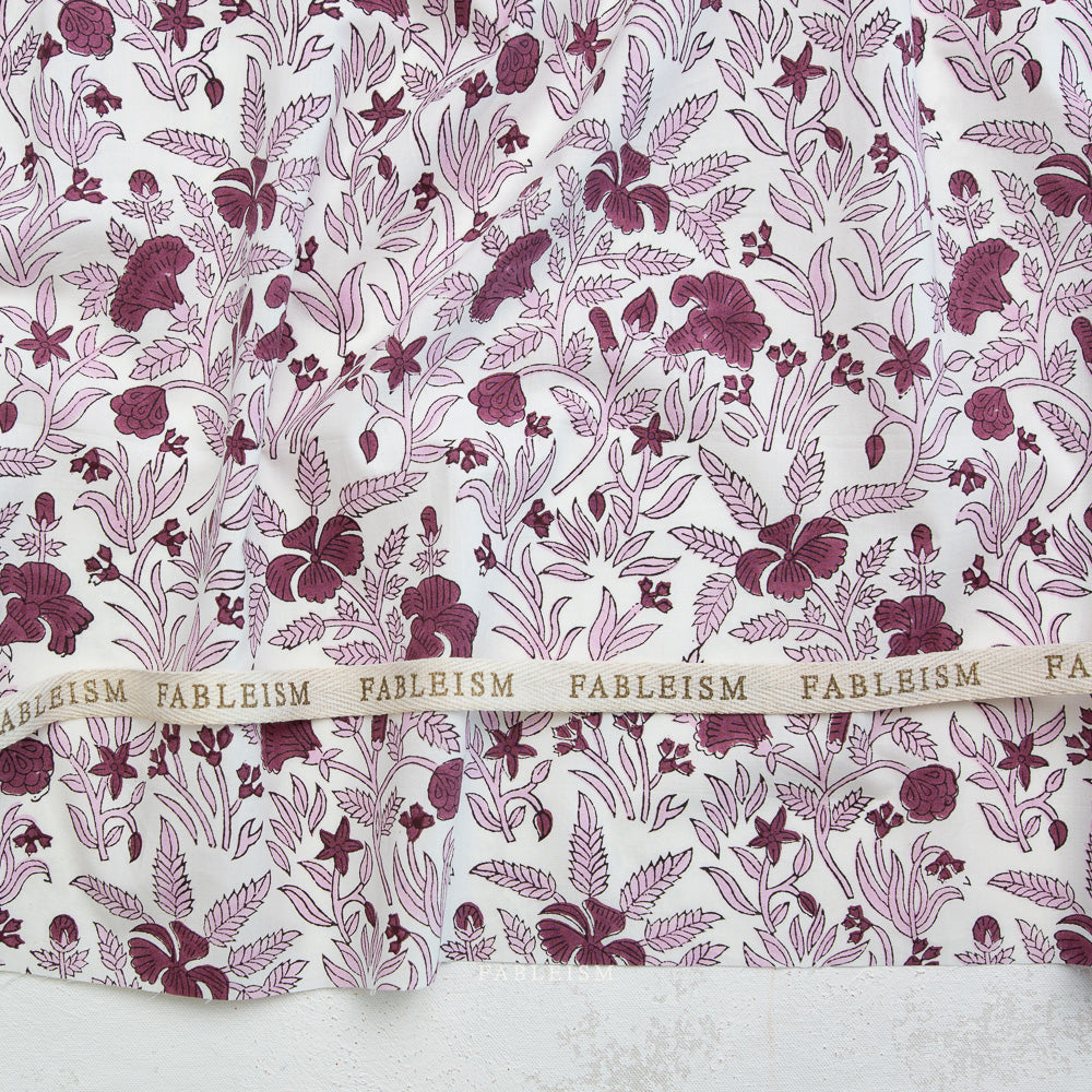 Cozy Floral in Purple - Indian Block Prints - Fableism