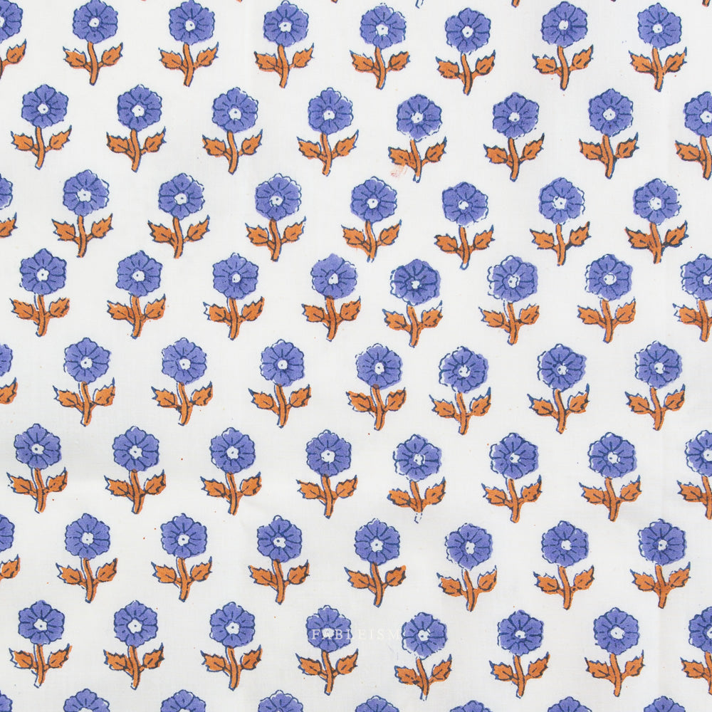 Flowerling in Violet - Indian Block Prints - Fableism