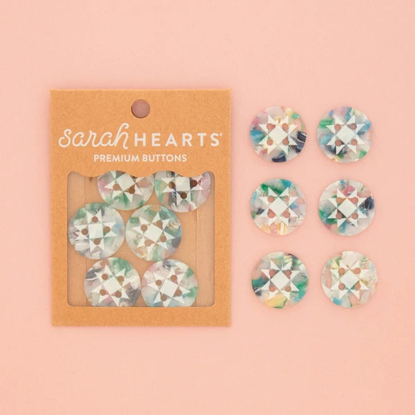 Confetti Quilt Star Buttons - Large 1"