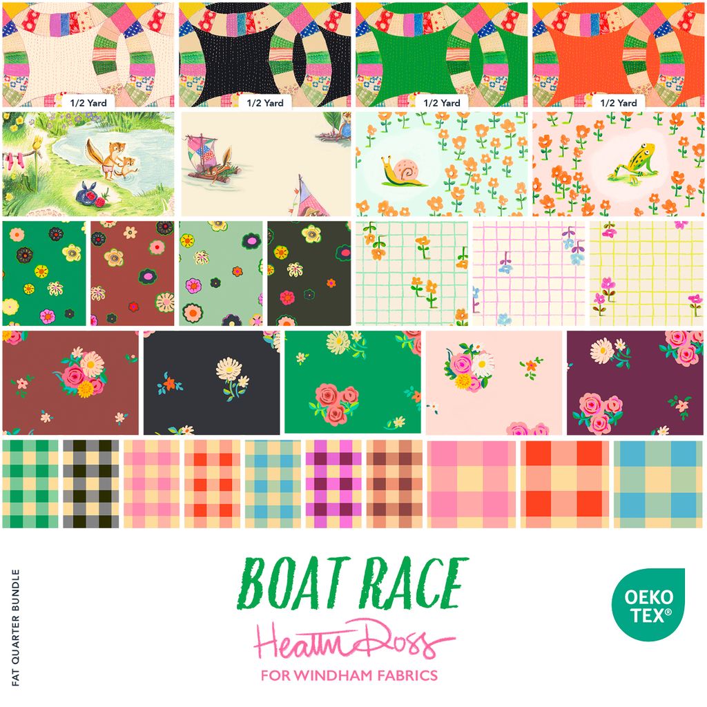 PREORDER - MARCH 2027 - Fat Quarter Bundle - Boat Race - Heather Ross