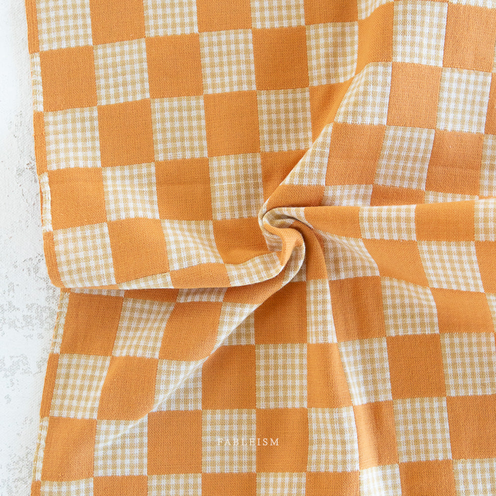 Woven - Checkmate Checkers in Butterscotch - Fableism