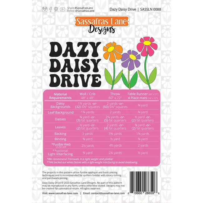 Dazy Daisy Drive Printed Pattern