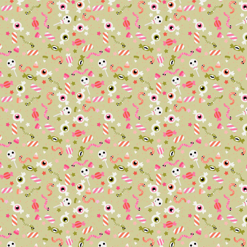 Poppie Cotton - Not Scary - Gooey Sweets - Green