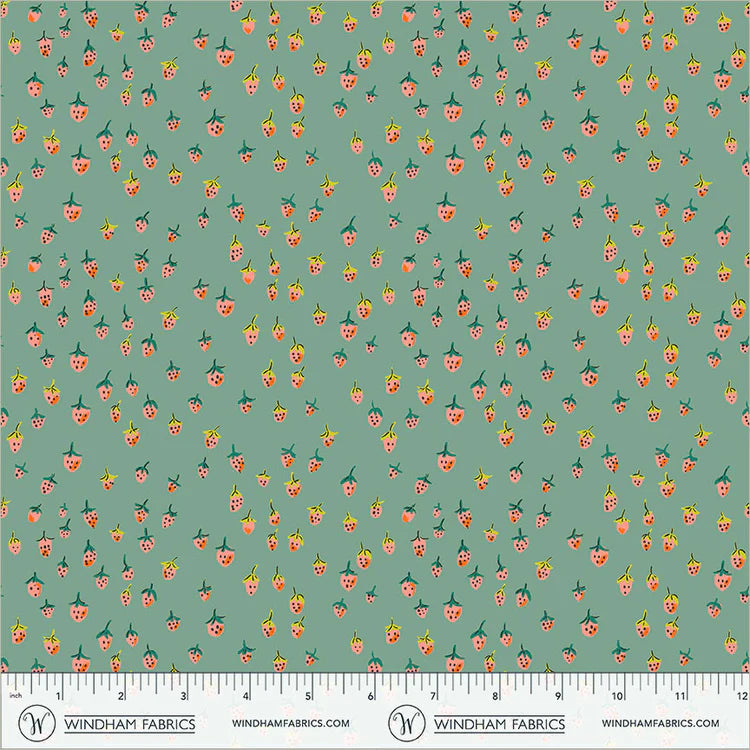 PREORDER - HEATHER ROSS FAVORITES - FIELD STRAWBERRIES - TEAL