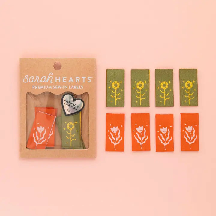 Floral Design Multipack - Woven Sewing Labels