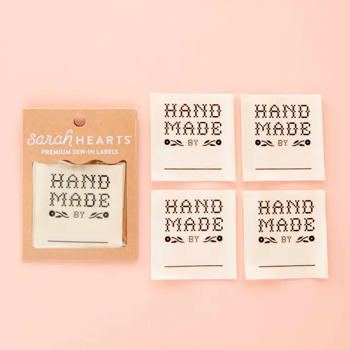 Handmade By - Crafty - Organic Cotton Write in Sewing Labels