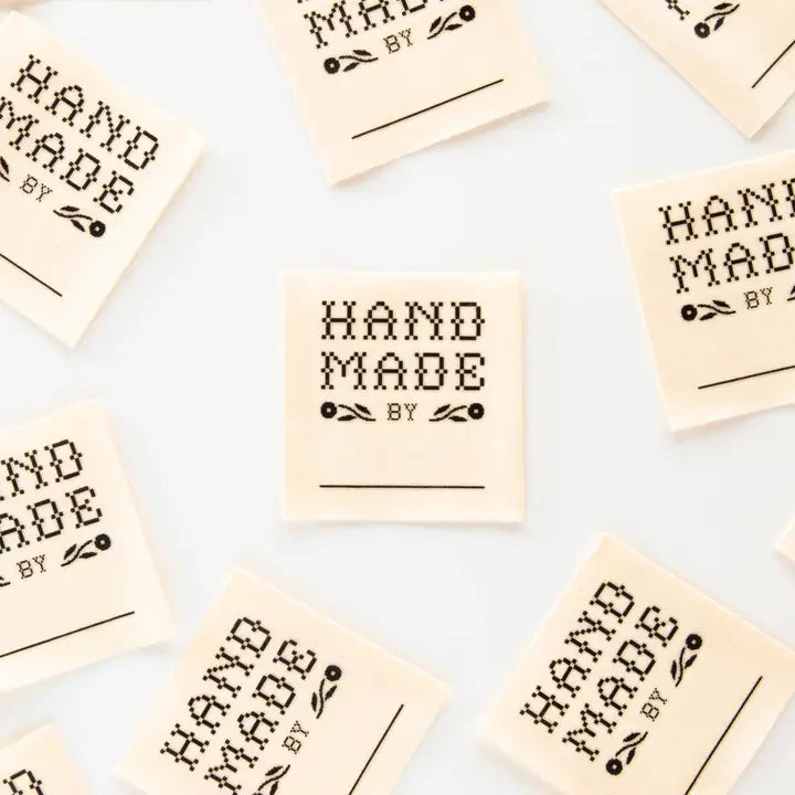 Handmade By - Crafty - Organic Cotton Write in Sewing Labels