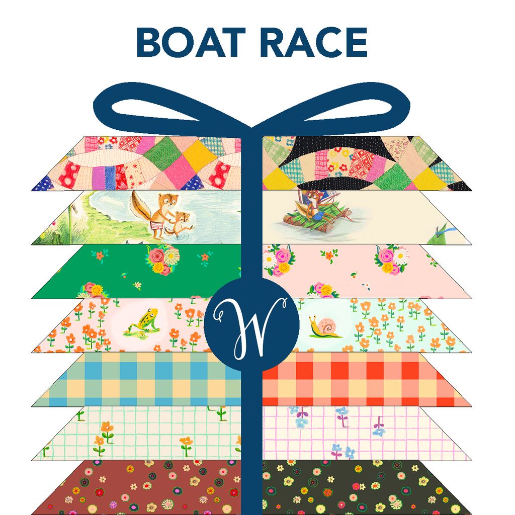 PREORDER - MARCH 2027 - One Yard Bundle - Boat Race - Heather Ross