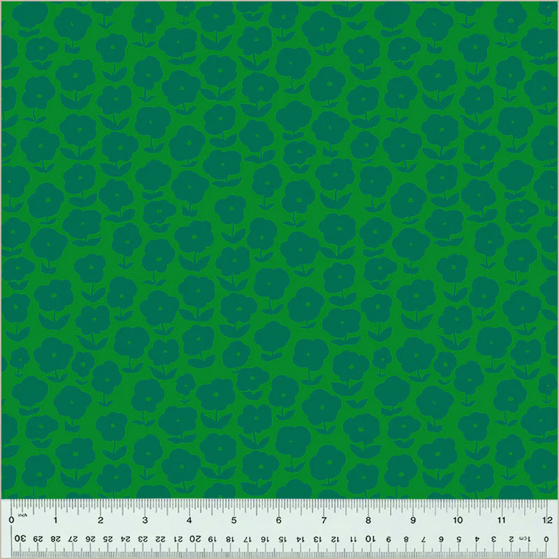 Puffy Daisy - Ferns - Heather Ross Ruby + Bee Blenders