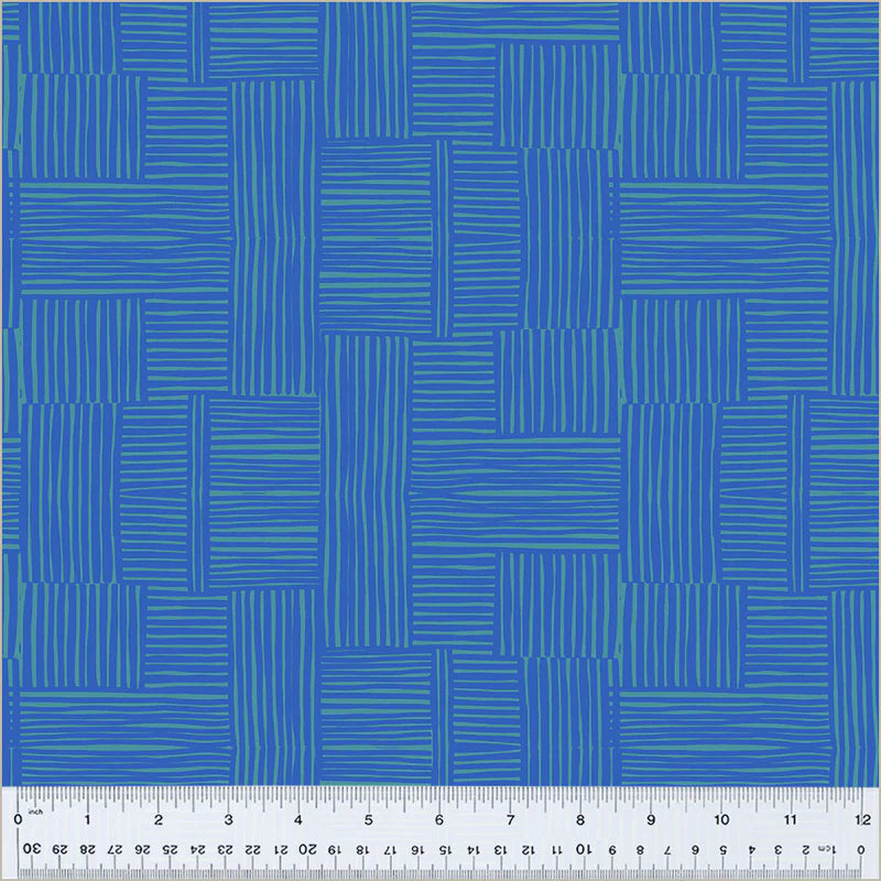 Woven - Pool/Majorelle - Heather Ross Ruby + Bee Blenders